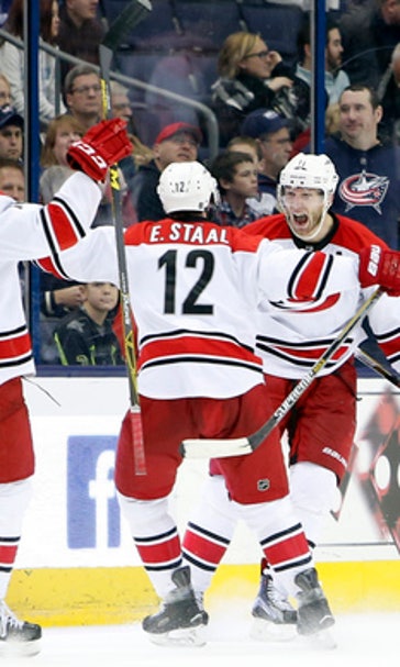 Jordan Staal scores in OT, Hurricanes beat Blue Jackets 4-3